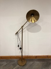 ADJUSTABLE FLOOR LAMP IN BRASS (COLLECTION OR OPTIONAL DELIVERY)