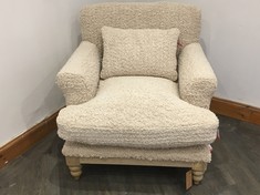 OTAS TEDDY COTTON ARMCHAIR- OFF WHITE - ONE SIZE - (OT2101) - RRP £1500 (COLLECTION OR OPTIONAL DELIVERY)