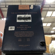 JOHN LEWIS THE ULTIMATE COLLECTION - BRITISH GOOSE DOWN DUVET (DELIVERY ONLY)