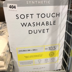JOHN LEWIS SOFT TOUCH WASHABLE DUVET - DOUBLE 200X200 CM (DELIVERY ONLY)