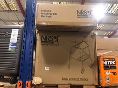 NRS HEALTHCARE DUO WALKING TROLLEY TO INCLUDE NRS HEALTHCARE MOWBRAY LITE FLAT PACK (DELIVERY ONLY)