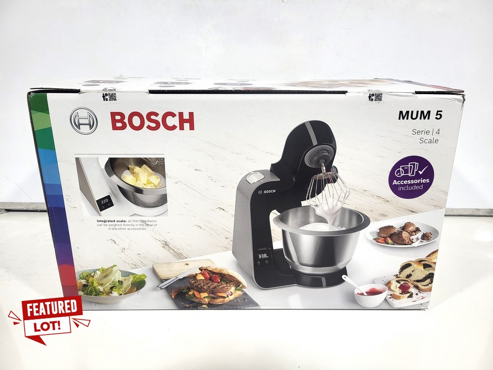 John Pye Auctions BOSCH MUM 5 SERIE 4 STAND MIXER MODEL NOMUM5XW40G