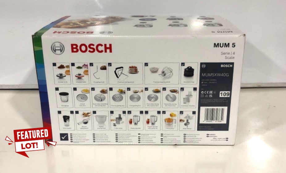 John Pye Auctions BOSCH MUM 5 SERIE 4 STAND MIXER MODEL NOMUM5XW40G