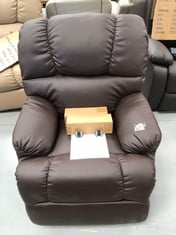 ASTAN RELAX AND MASSAGE ARMCHAIR WITH SELF-HELP FUNCTION, CHOCOLATE BROWN COLOUR.