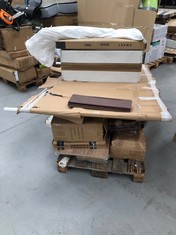 PALLET OF A VARIETY OF FURNITURE OF DIFFERENT STYLES AND MODELS INCLUDING FORÈS WHITE DRAWER UNIT (MAY BE BROKEN AND INCOMPLETE).