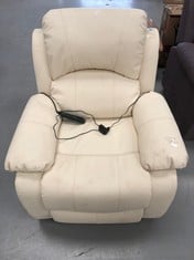 NALUI RELAX ARMCHAIR WITHOUT REMOTE CONTROL FOR SELF-HELP CREAM COLOUR (IT IS SCRATCHED).