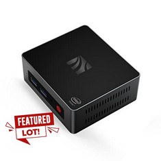 1 X ALIXO MINI DESKTOP PC MINI BUSINESS COMPUTER WINDOWS 10 8GB RAM 128G SSD CELERON J4125 (UP TO 2.7GHZ) PROCESSOR SUPPORTS 4K HD DUAL HDMI DUAL WI-FI (2.4G5.8G) ETHERNET, BLACK-8GB128GB.