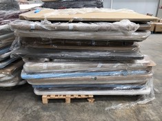 PALLET OF FURNITURE OF VARIOUS MODELS AND SIZES MAY BE BROKEN AND INCOMPLETE INCLUDING MATTRESSES.