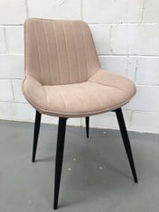 4 X BEIGE CHAIRS FOR THE HOME .