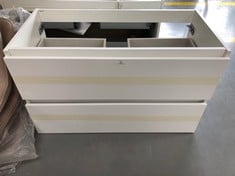 WHITE BATHROOM FURNITURE WITH TWO DRAWERS 90CM.