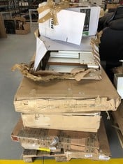 FURNITURE PALLET OF VARIOUS MODELS AND SIZES INCLUDING CHEST OF DRAWERS MAY BE BROKEN AND INCOMPLETE.