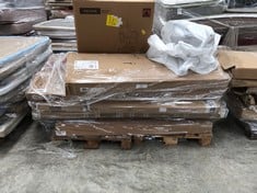 PALLET OF ASSORTED FURNITURE INCLUDING SONGMICS OBG56B OFFICE CHAIR (MAY BE BROKEN OR INCOMPLETE).