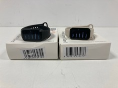 XIAOMI REDMI SMART BAND 2 SMARTWATCH (ORIGINAL RRP - €70.00) IN BLACK AND WHITE. (2 X REDMI SMART BAND 2 WITH BOX AND CHARGER, ONE OF THEM HAS A SMALL BREAKAGE) [JPTZ5730]