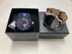 2 X TOMMY HILFIGER NAVY COLOUR MODEL 306.1.47.2434 AND BROWN COLOUR MODEL 172.1.14.2423 - LOCATION 6A.