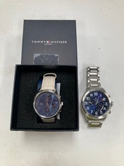 2 X WATCH TOMMY HILFIGER SILVER COLOUR MODEL 248.1.14.1640 AND BEIGE COLOUR MODEL 379.3.14.2731 - LOCATION 6A.