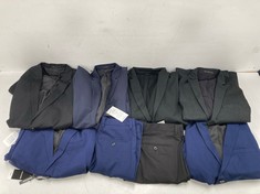 8 X JACK & JONES SUIT GARMENTS VARIOUS SIZES AND STYLES INCLUDING NAVY BLUE TROUSERS SIZE 46- LOCATION 13A.