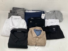 9 X JACK & JONES CLOTHING VARIOUS SIZES AND STYLES INCLUDING BROWN SHIRT SIZE L - LOCATION 17A.