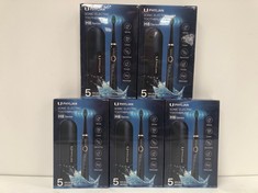 5 X SONIC ELECTRIC TOOTHBRUSH PHYLIAN MODEL HH06008-PUR - LOCATION 25B.