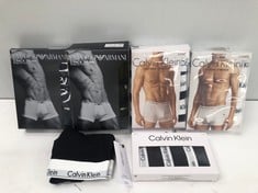 6 X CALVIN KLEIN AND ARMANI UNDERWEAR WOMEN'S AND MEN'S VARIOUS SIZES INCLUDING TOP SIZE S - LOCATION 33B.