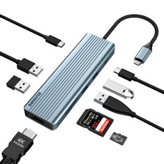 30 X USB C HUB, USB C ADAPTER, OBERSTER 9 IN 1 USB C HUB WITH 4K HDMI, 3 USB 3.0, USB 2.0, USB C 3.0, 100 W PD, SD/TF COMPATIBLE WITH MACBOOK PRO/AIR, SURFACE PRO/GO, THUNDERBOLT 3 - 42B LOCATION.