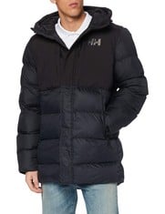 MENS HELLY HANSEN ACTIVE PUFFY LONG JACKET, BLACK, M - LOCATION 49A.
