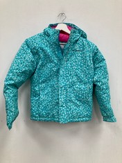 COLUMBIA GIRL'S TURQUOISE COAT SIZE M(10/12) - LOCATION 46A.