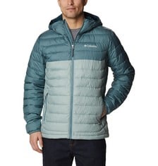 COLUMBIA MEN'S TURQUOISE DOWN JACKET SIZE M - LOCATION 42A.