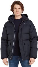 TOMMY HILFIGER MEN'S WINTER DOWN JACKET, BLUE (DESERT SKY), S - LOCATION 34A.