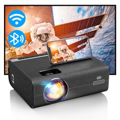 YCLZY BLUETOOTH PROJECTOR WITH CANVAS, FULL HD 1080P WIFI, 9000 LUMENS, OUTDOOR LED PROJECTOR, 10000:1 CONTRAST, DAYLIGHT PROJECTOR FOR HOME CINEMA, IOS, ANDROID, LAPTOP, - LOCATION 16B.