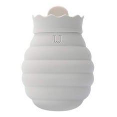 28 X AGOLATY, UNISEX-ADULT, WHITE SILICONE HOT WATER BOTTLE, TRUMPET - LOCATION 39C.