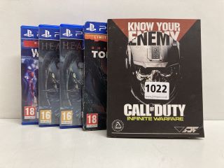 5 X ASSORTED ITEMS TO INCLUDE PS4 VIDEOGAMES & CALL OD DUTY INFINITE WARFARE (18+ ID REQUIRED)