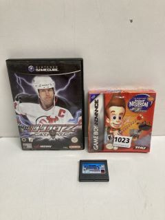 3 X ASSORTED GAMING PRODUCTS TO INCLUDE GAMEBOY ADVANCE JIMMY NEUTRON