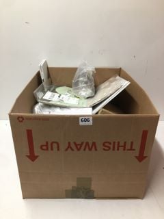 BOX OF ASSORTED ITEMS TO INCLUDE SALTER ELECTRONIC MILL