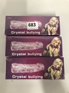 3 X CRYSTAL BULLYING EXTENSION LENGTH CRYSTAL SETS (18+ ID REQUIRED)