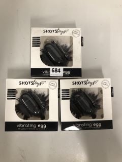 3 X SHOTSTOYS VIBRATING EGGS WITH 10-SPEED REMOTE CONTROL (18+ ID REQUIRED)