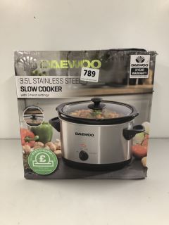 DAEWOO 3.5L STAINLESS STEEL SLOW COOKER