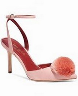 1 X PAIR OF KATE SPADE WOMENS SHOES, AMOUR POM, SUEDE, DANCER PINK, SIZE 7B RRP £250.00