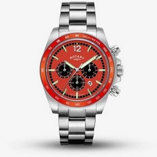 A ROTARY WATCH FACE WITH RED FACE & BEZELM - GB05760/19 GEN WATCH