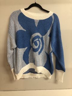 BLUE AND WHITE JUMPER SIZE:XS RRP:£85