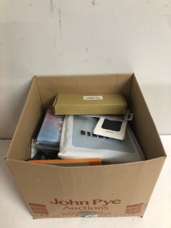 BOX OF ASSORTED ITEMS INC TABLET CASES