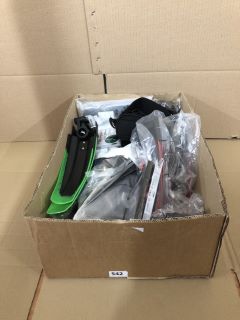 BOX OF ASSORTED ITEMS INC BICYCLE MUDGUARDS