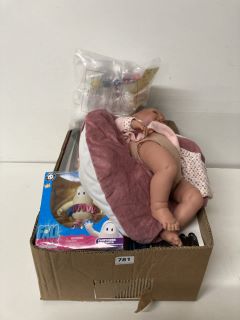 BOX OF ASSORTED ITEMS INC BARBIE DOLL