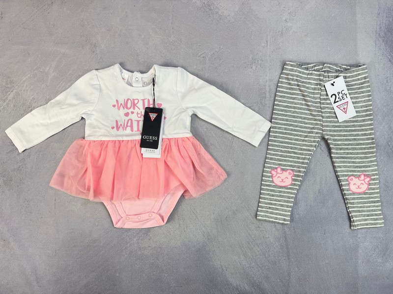 Guess Baby Girls Cotton Leggings Set 3-6 Months