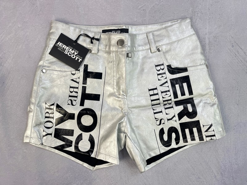 Jeremy Scott Girls Faux Leather Shorts 8 Years