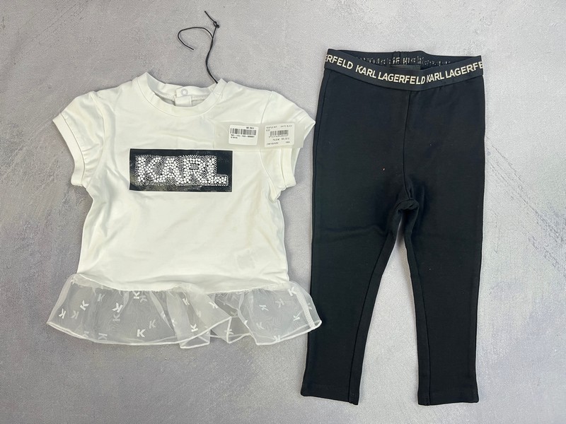 Karl Lagerfeld Baby Girls Cotton T-Shirt And Leggings Set 18 Months