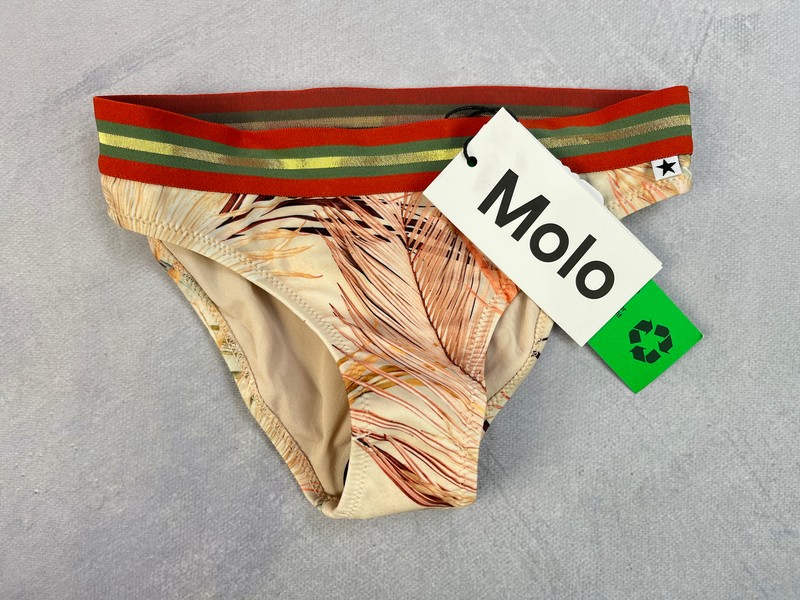 Molo Girls Recycled Polyester Palm Leaves Bikini Bottoms 7-8Y