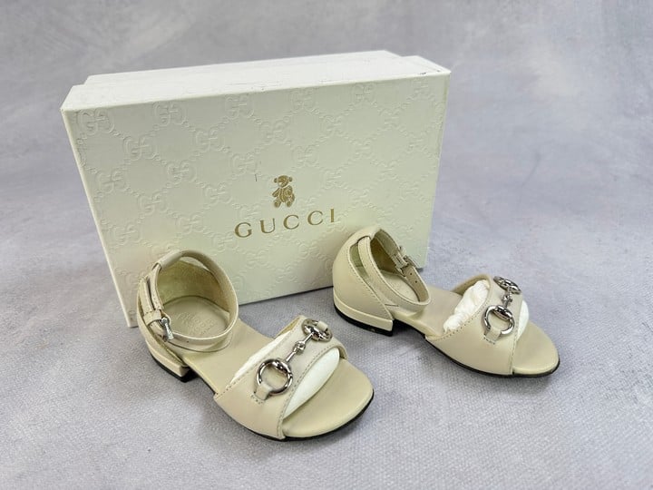 Gucci Toddler Horse bit Sandel's, With Box & Dust Bag - Size 20  (VAT ONLY PAYABLE ON BUYERS PREMIUM)