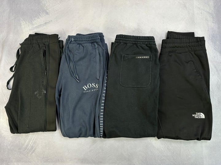 x Joggers Prada Size L, Hugo Boss Size S, True Religion Size S, The North Face Size M  - Sizes 16,L,M (VAT ONLY PAYABLE ON BUYERS PREMIUM)