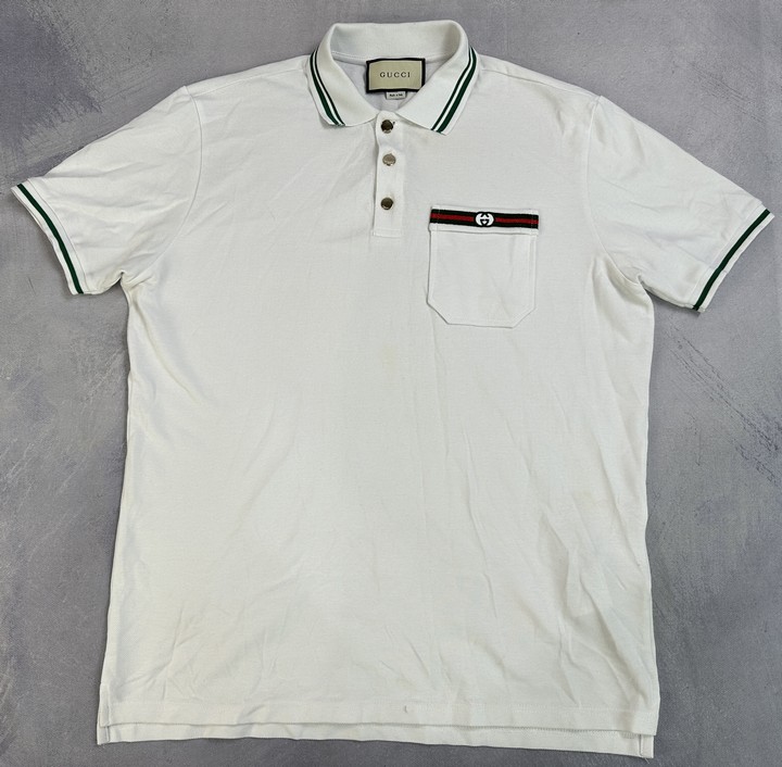 Gucci Stripe Pocket Polo Shirt - Size XXL, 2XL  (VAT ONLY PAYABLE ON BUYERS PREMIUM)