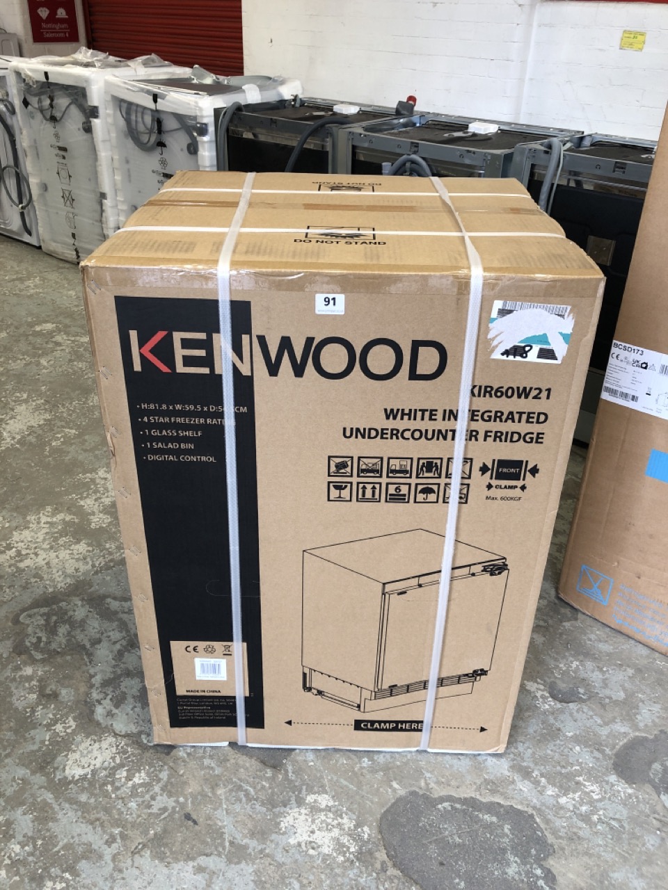 John Pye Auctions KENWOOD INTEGRATED UNDERCOUNTER FRIDGE MODEL KIR60W21
